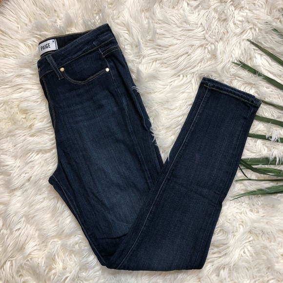 PAIGE レディース ホクストン ウルトラ スキニー ジーンズ - ハイライズ ダークウォッシュ トランセンド ストレッチ テクノロジー